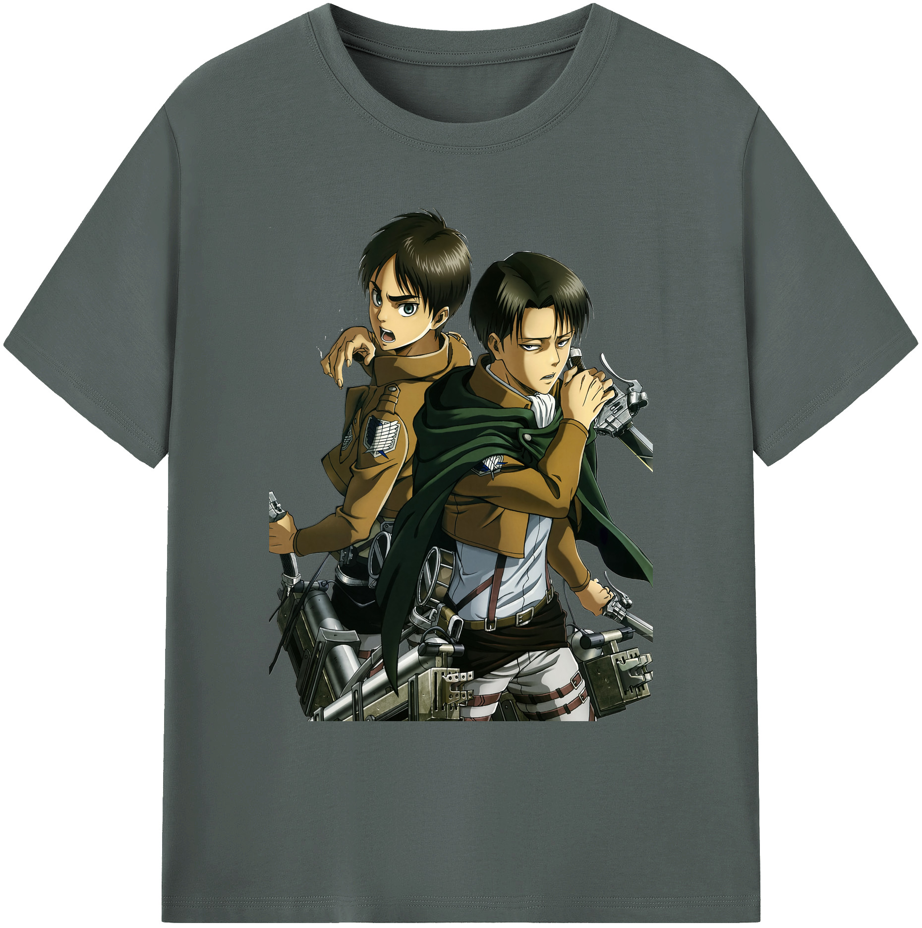 （画像用） 進撃の巨人 リヴァイ·アッカーマン Attack on Titan Levi Ackerman 綿100％ メンズ半袖Tシャツ｜肌触りやわらか＆通気性